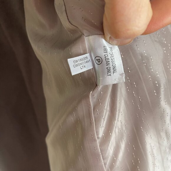 CALVIN KLEIN taupe 10% angora vented button coat!55%wool,10%angora/10 - Picture 6 of 13